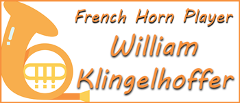 French Horn Player William Klingelhoffer Logo